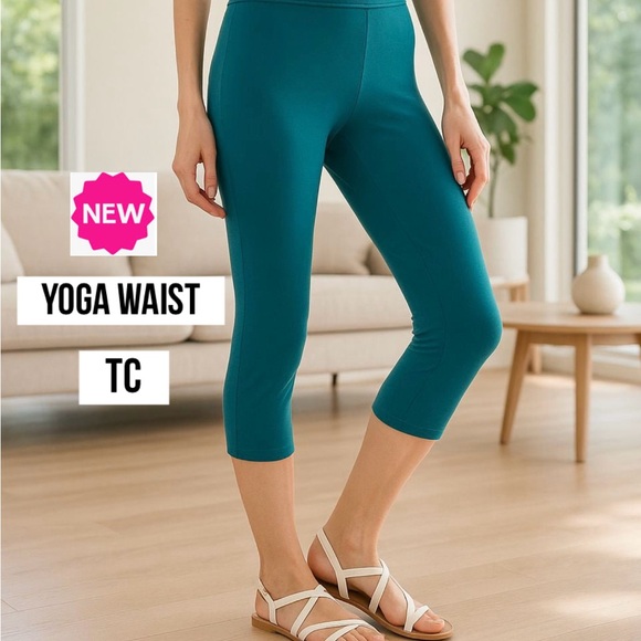 NEW Capri Leggings For Women Black White Pink & more - Picture 8 of 11